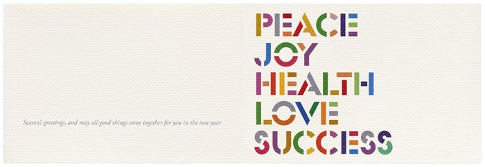 Tom Geismar New Year greeting card 1