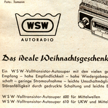 “WSW-Volltransistor-Autosuper” car radio ad (1960)