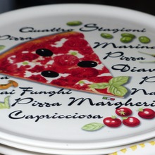 Typographic pizza plates