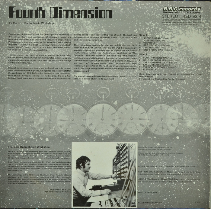 Paddy Kingsland – Fourth Dimension album art 2