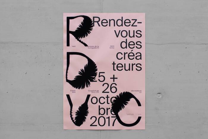 Poster — holographic black silk screen, 2mm flocking