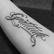 “Gratitude” tattoo