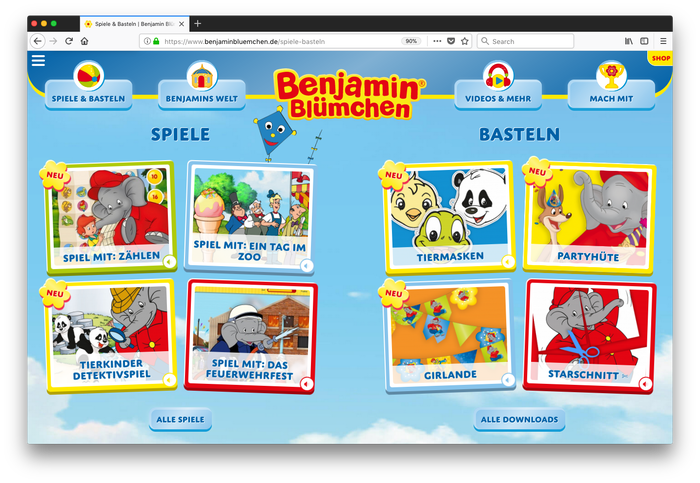 Benjamin Blümchen website 2