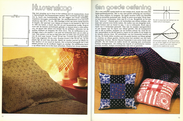 “Kussensloop / Een goede oefening” (pillow case / a good exercise) set in Expressa, with an ‘oo’ ligature. Captions set with IBM’s version of Univers.