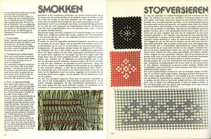 “Smokken / Stofversieren” (Shirring / Decorating textiles) set in Aki Lines, an ITC original that was also available from Mecanorma.