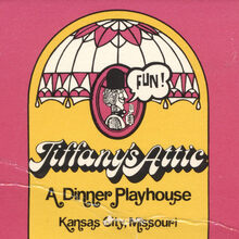 Tiffany’s Attic logo, matchbook, mug