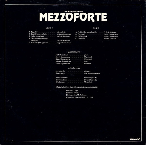 Mezzoforte – Þvílíkt Og Annað Eins (1981) and Surprise Surprise (1982) 2