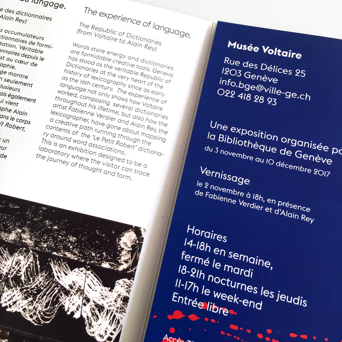 Fabienne Verdier – L’expérience du language, Musée&nbsp;Voltaire 5