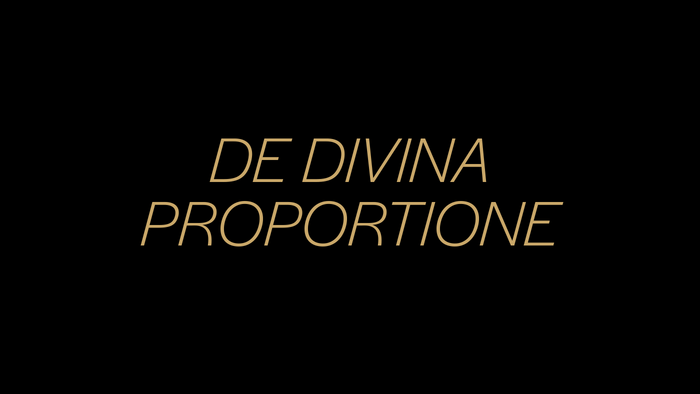 The words “The Divine Proportion” are set in Halyard Display Light Italic.