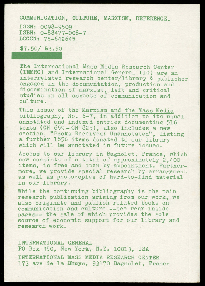 The verso is not set but typed (Elite on an Olivetti I suppose).