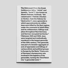 <cite>The Holocaust</cite>