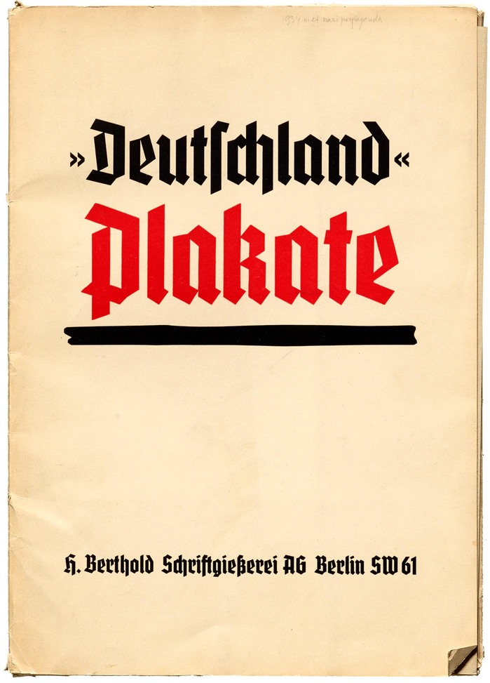Cover of the specimen folder