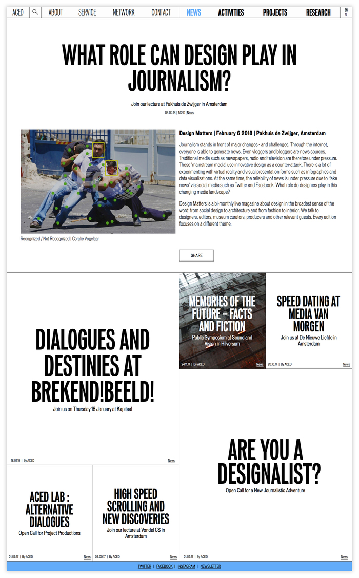 ACED Platform for Design and Journalism 7