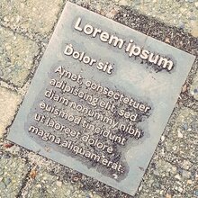 “Lorem ipsum” plaque, Amsterdam