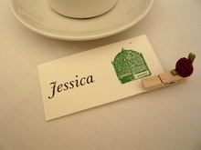 Wedding place cards and menu