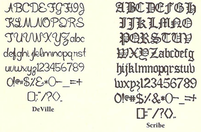 DeVille and Scribe, from the manual