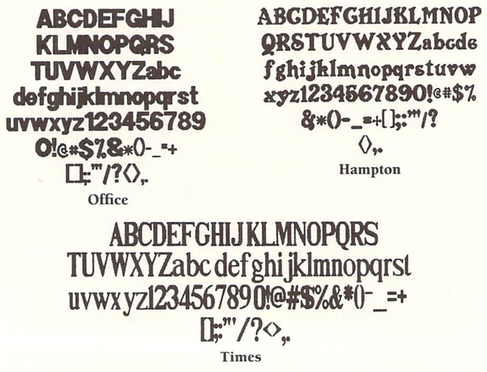 Office, Hampton and Times, from the manual