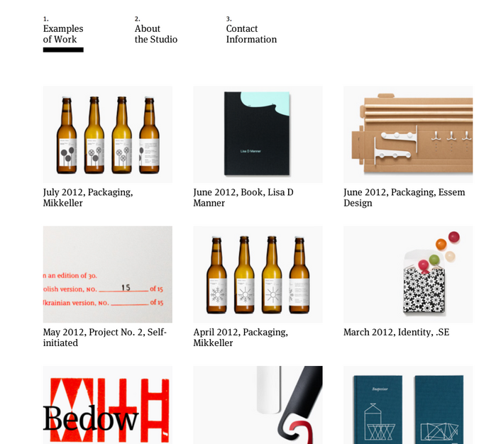Bedow portfolio website 1