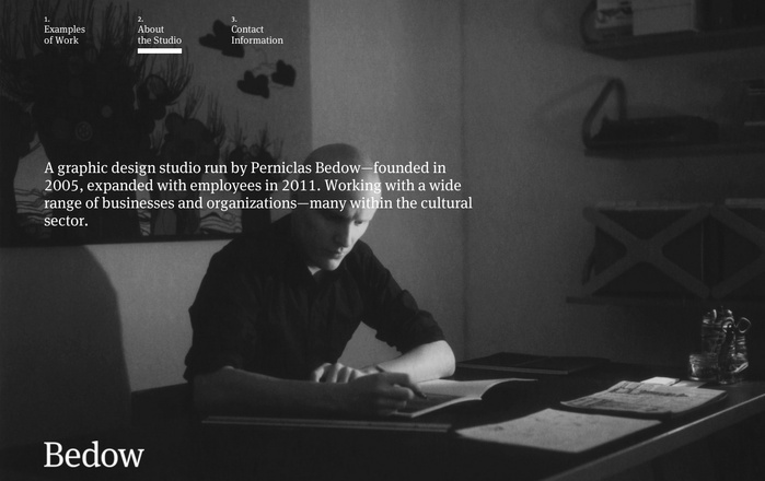 Bedow portfolio website 2