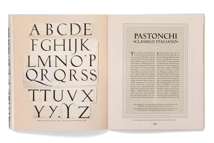 Set in Monotype Pastonchi Pro [original font by Francesco Pastonchi and Eduardo Cotti]