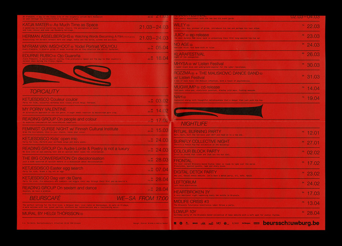 Beursschouwburg 2018 program 5