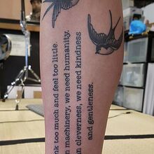 Charlie Chaplin quote tattoo