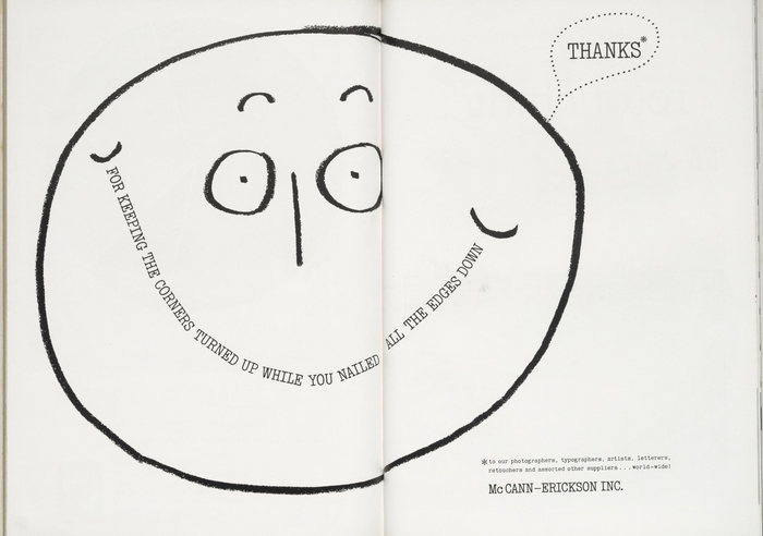 McCann-Erickson Inc. ad: “Thanks”