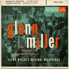 Glenn Miller – <cite>Plays Selections From The Glenn Miller Story </cite>album art