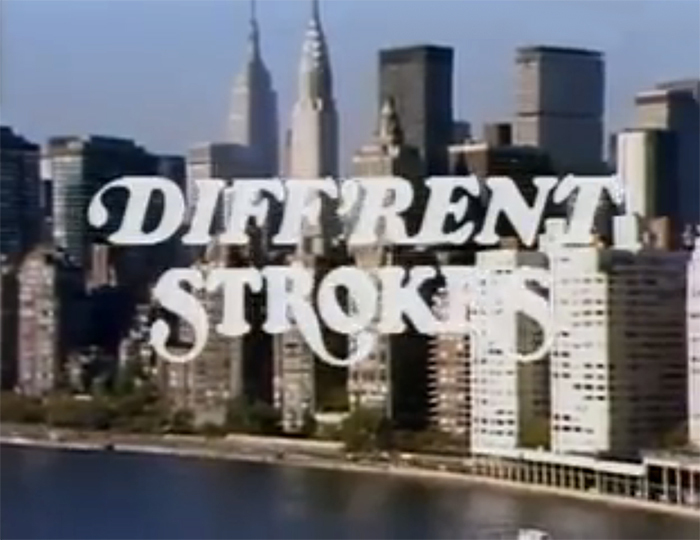 In the titles of the first episode, the letterforms didn’t have a shadow yet.