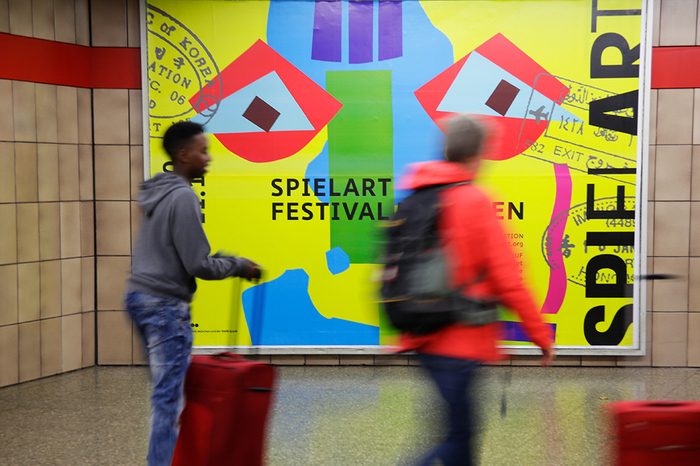 Posters in the Munich subway