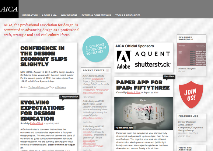 AIGA website (2011) 1