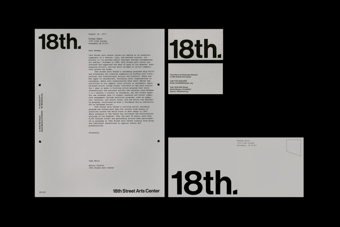 18th Street Arts Center identity (fictional) 2
