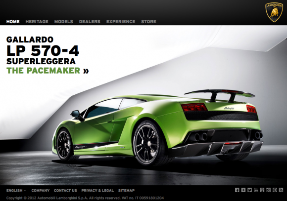 Lamborghini.com Website 1