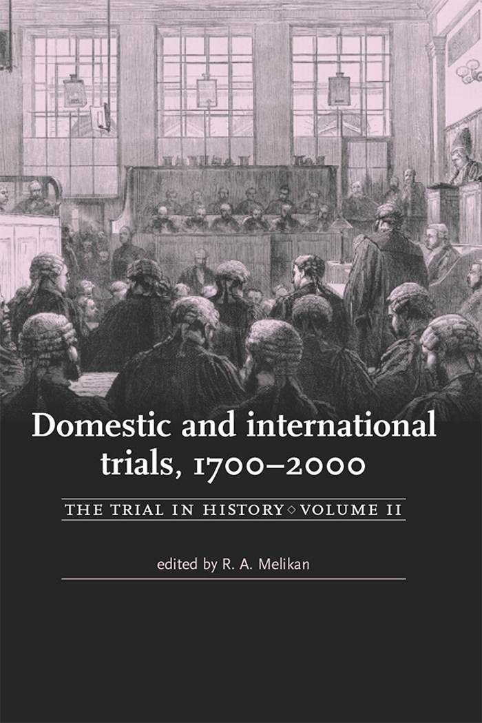 The Trial in History, Manchester University Press 6