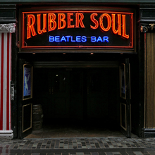 Rubber Soul neon signs, Liverpool