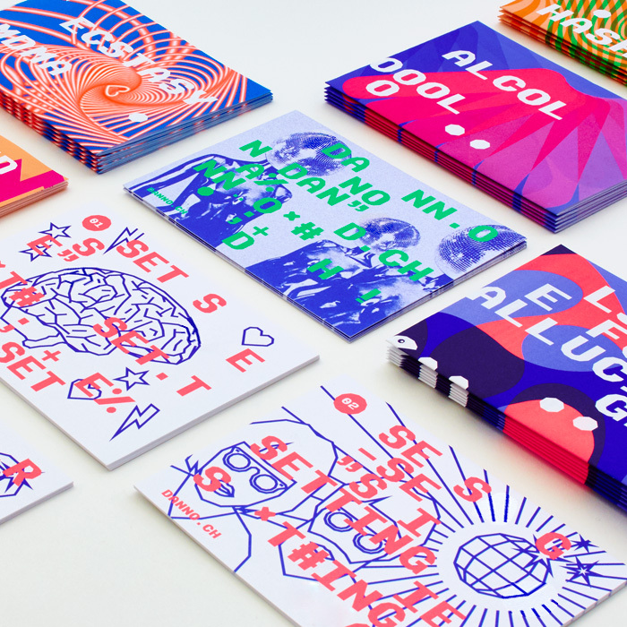 A selection of the flyers and brochures distributed by Danno.ch.