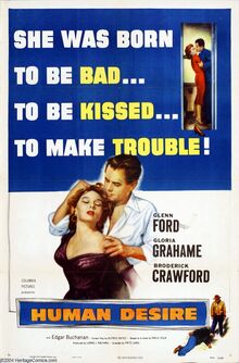 <cite>Human Desire</cite> (1954) movie poster