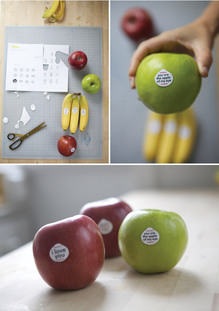 Fruit stickers for kids