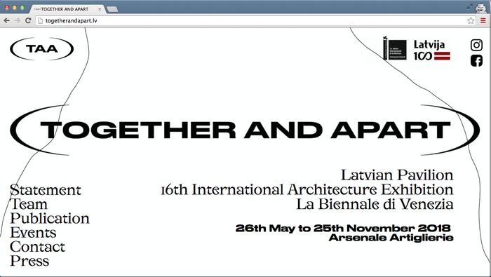 Together and apart – Latvian Pavilion website 2