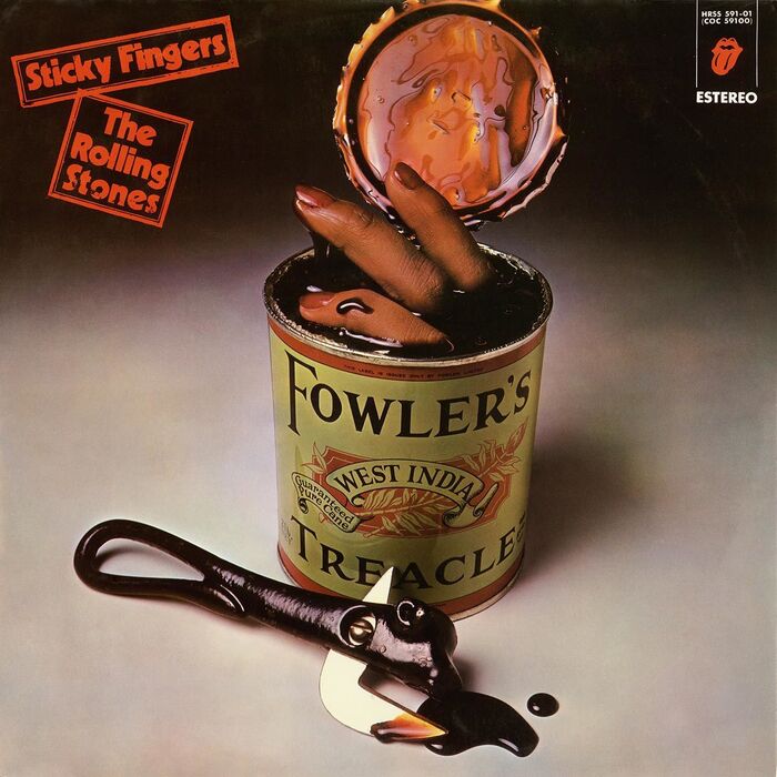 In Spain, the original cover was censored by the Franco regime and replaced with an image of fingers coming out of a syrup can, designed by John Pasche (who also designed the tongue-and-mouth Rolling Stones logo) and photographed by Phil Jude.