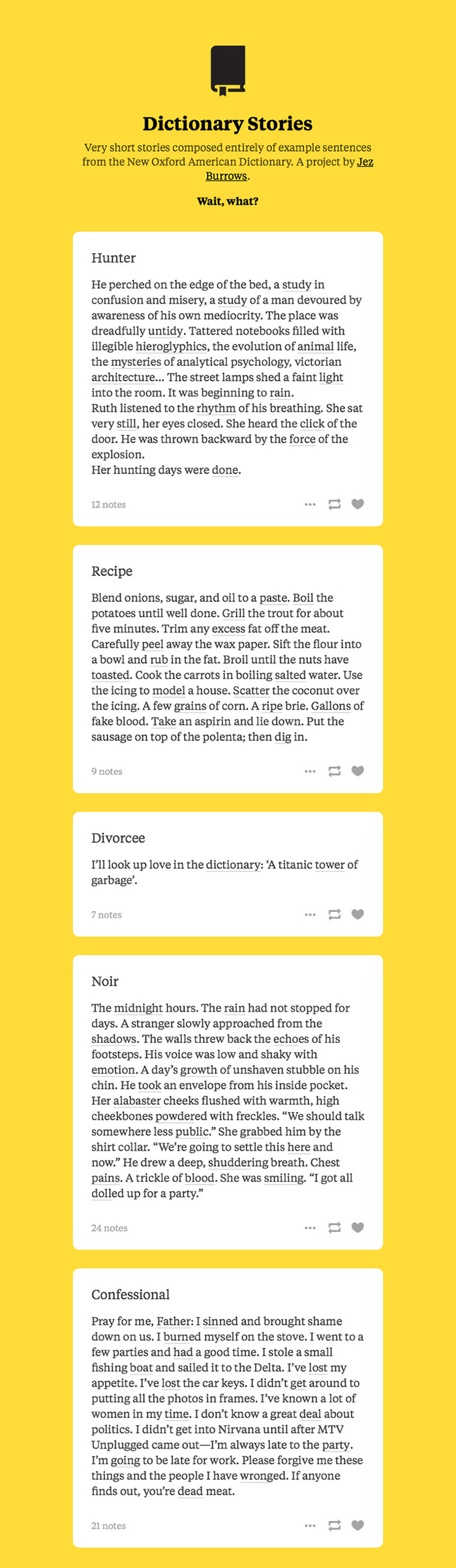 Dictionary Stories by Jez Burrows 2