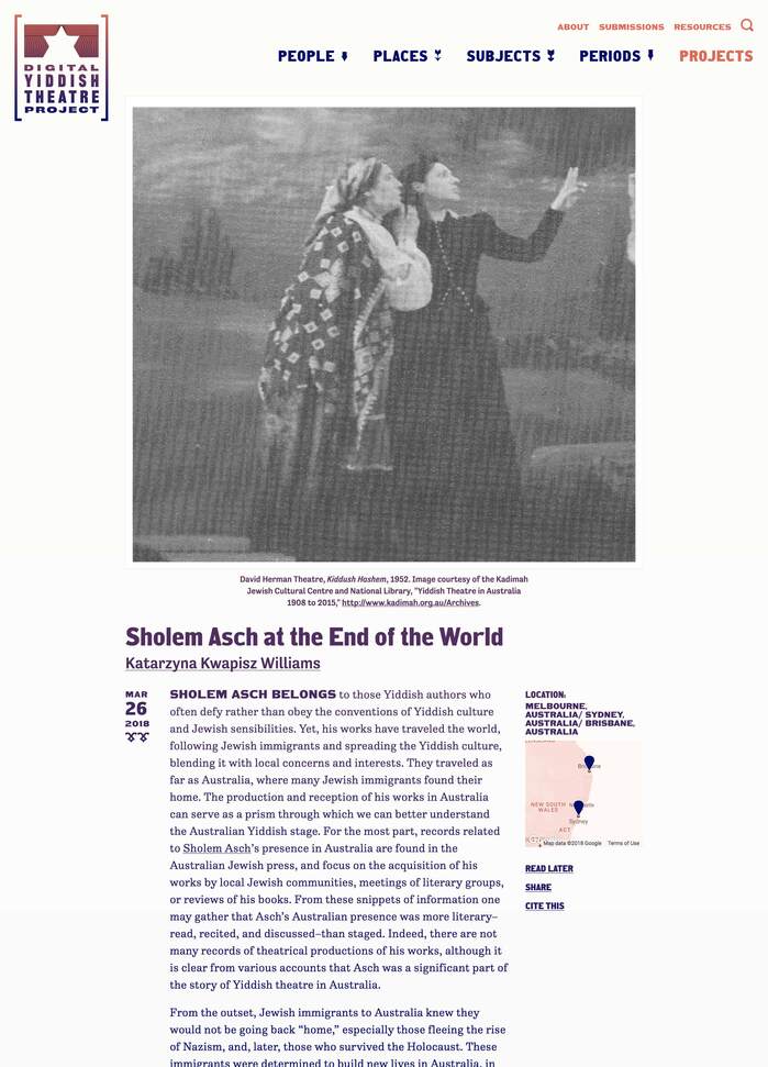 Digital Yiddish Theatre Project 3