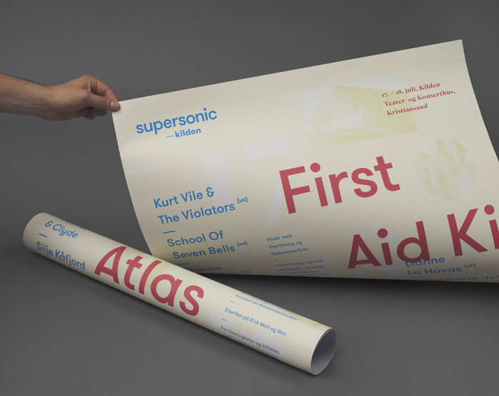 Posters for supersonic&mdash;kilden festival.