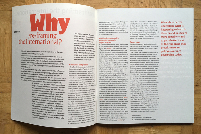 The editorial page pairs Alarm with Albertus Nova for the headings. Text is in FF Balance.