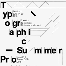 Typographic Summer Program poster