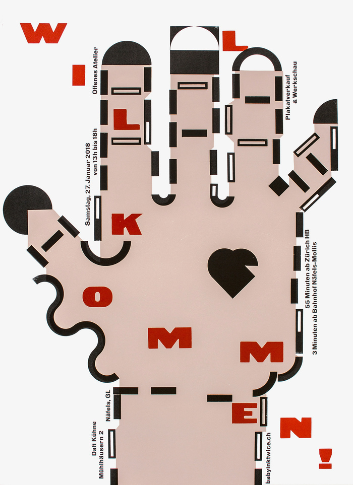 Letterpress printed poster in 64×88cm