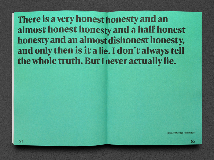 Quote by Rainer Werner Fassbinder — can you spot the word in sans serif letters?