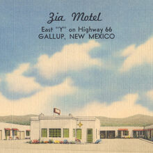 “Zia Motel” postcard