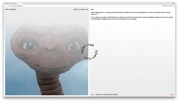 Alien Magazine website 3