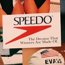 Speedo logo and magazine ad (1990s)